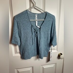 ALO Yoga blue Short Sleeve Top